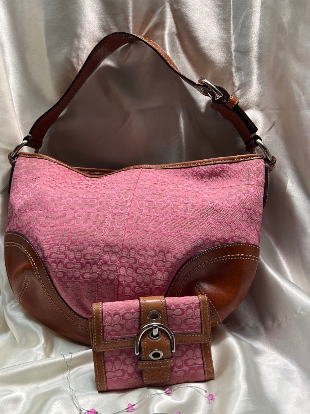 COACH PINK SOHO BAG AND WALLET